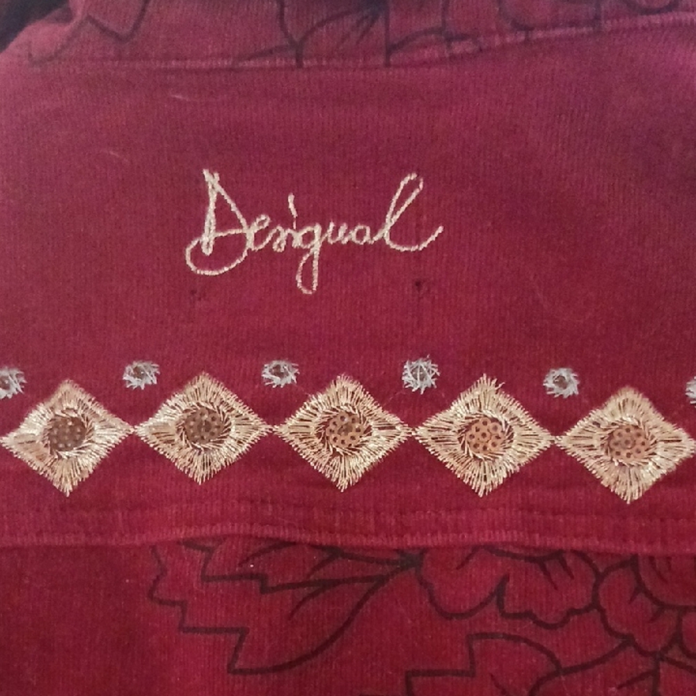 Desigual Women's Red Denim Jacket - Picture 9 of 10
